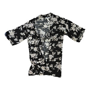 Spiritual Gangster One Size 3/4 Sleeve Floral Open Cardigan